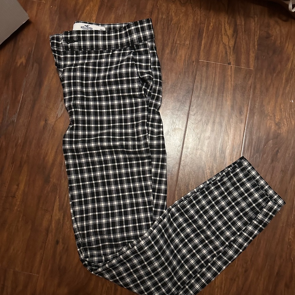 Hollister Monochrome Checkered Trousers